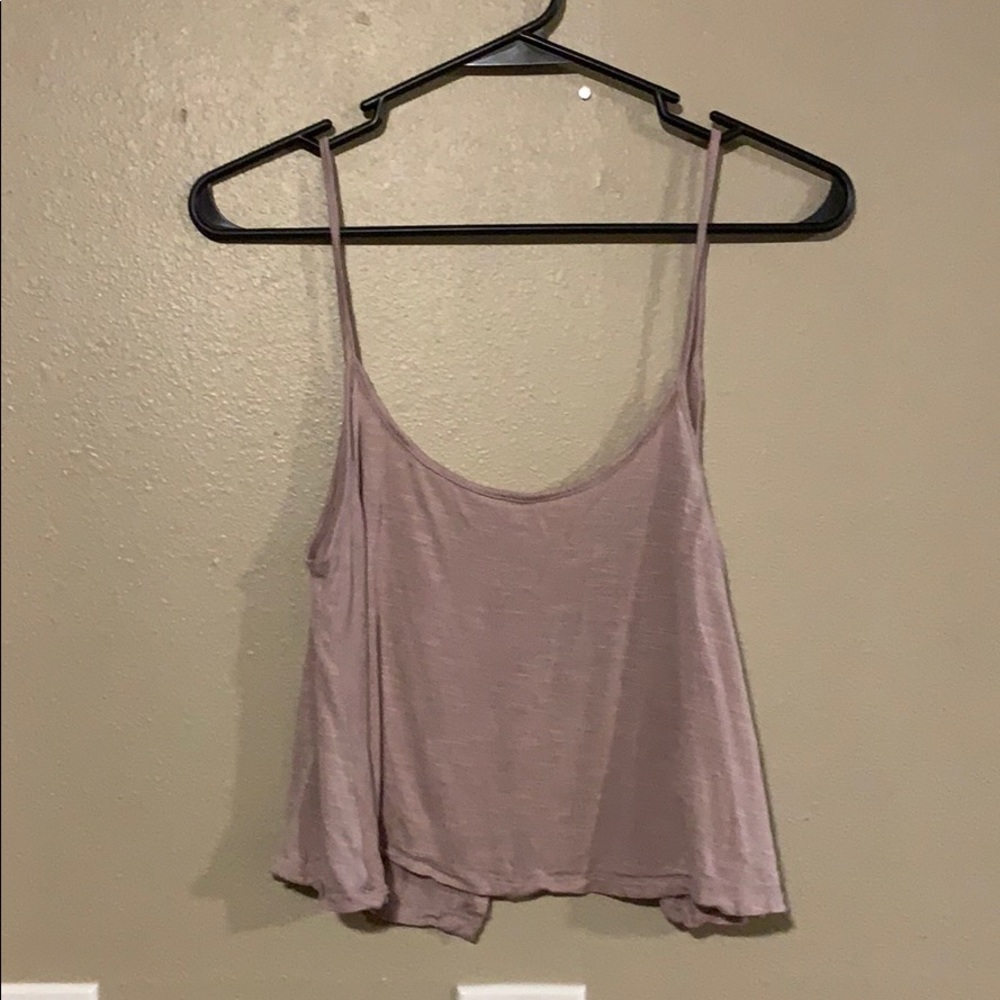 Mauve Open back crop top